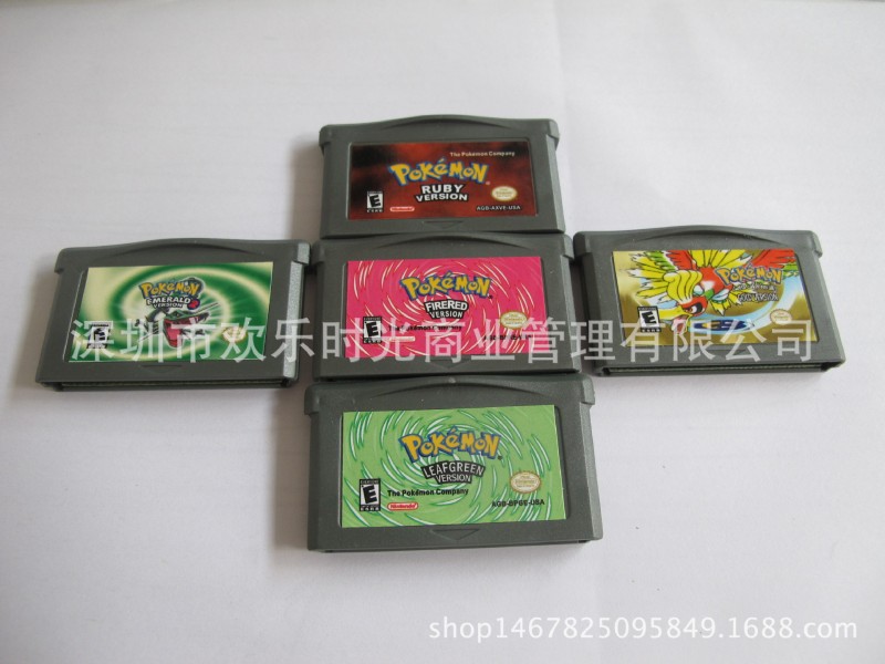 任天堂GBA/GBM/GBA SP遊戲卡帶-5款pokemon寶可夢go英文版熱款批發・進口・工廠・代買・代購