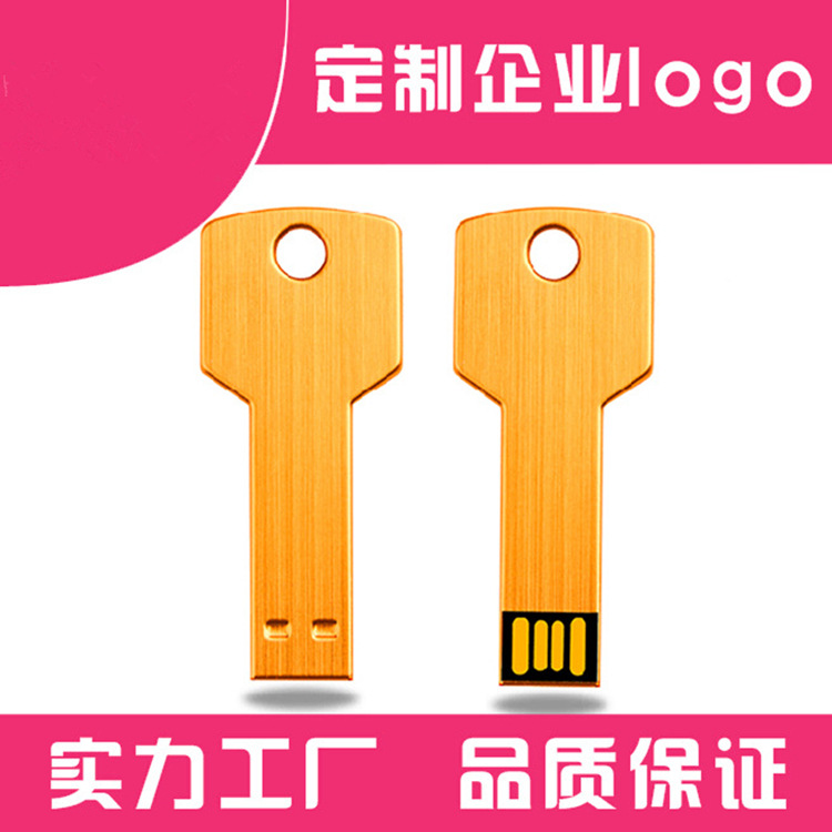 鑰匙隨身碟工廠 金屬創意優盤廣告贈品8GB隨身碟可定製LOGO拉絲鑰匙優盤工廠,批發,進口,代購