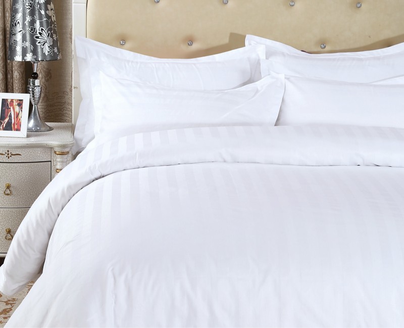 廠傢直銷 五星級酒店佈草 純棉被套被罩床上用品全棉加密緞條床單工廠,批發,進口,代購