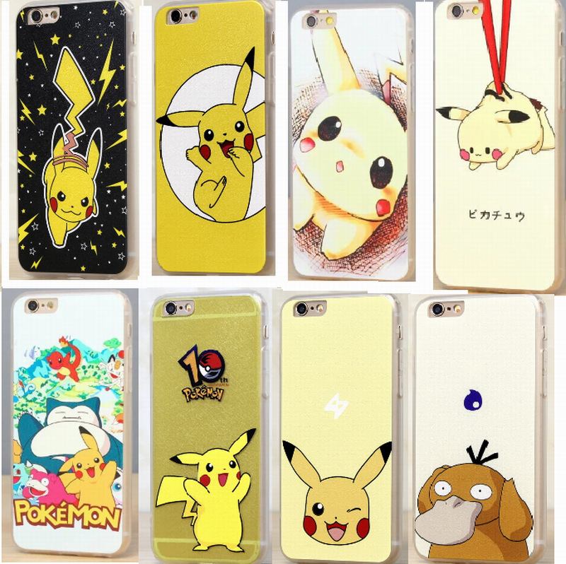 蘋果IPHONE6皮卡丘手機殼 5S皮卡丘蠶絲紋Pokemon寶可夢go手機殼工廠,批發,進口,代購