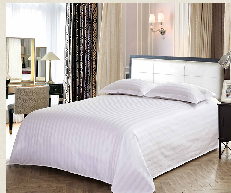 純棉星級賓館酒店客房床上用品四件套  全棉緞條床單   佈草批發工廠,批發,進口,代購