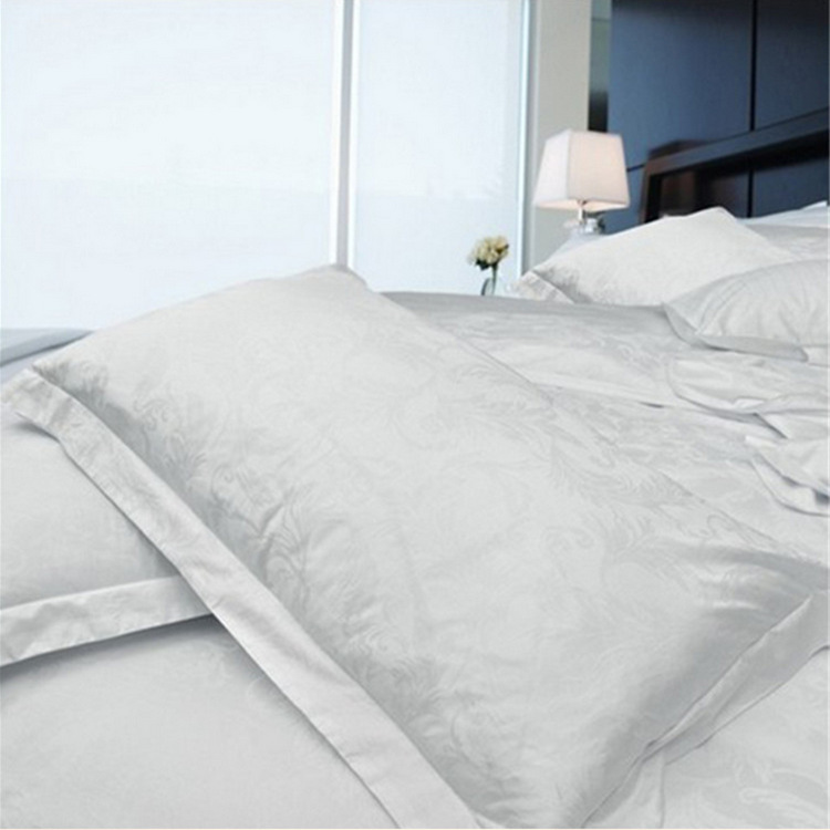 賓館床上用品 酒店床品 客房佈草  白色純棉提花枕套 可加工定製工廠,批發,進口,代購