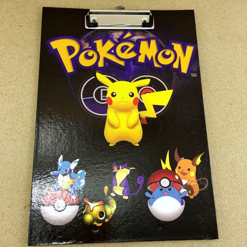 寵物精靈皮卡丘 神奇寶貝寶可夢go夾板 POKEMON A4畫夾板文具用品工廠,批發,進口,代購