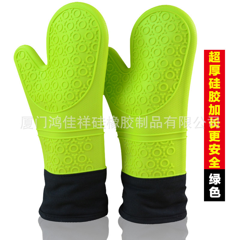 長款  矽膠加棉手套 矽膠微波爐手套 隔熱手套批發・進口・工廠・代買・代購