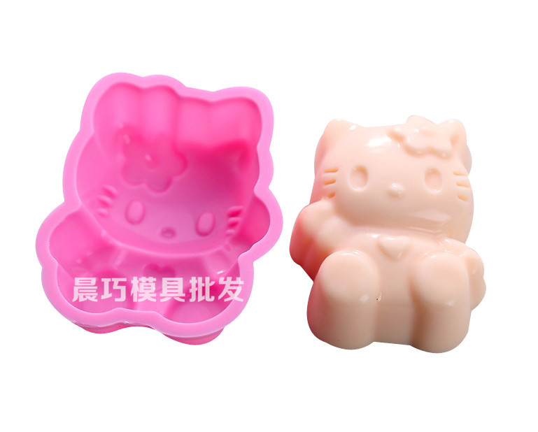 供應矽膠蛋糕模具 單個KT模具 手工皂模具 新款Hello kitty工廠,批發,進口,代購