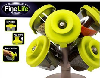 Finelife Pop up Spice Rack 6件套調味罐 6PCS 樹形調味罐廠直銷工廠,批發,進口,代購