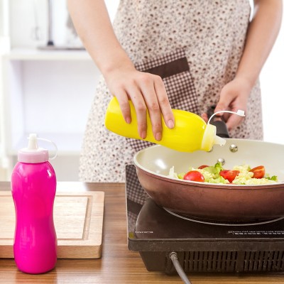 食品級防漏帶蓋醬料瓶 廚房果醬擠壓瓶調味瓶（葫蘆型）工廠,批發,進口,代購