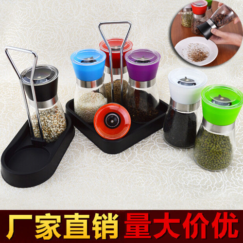 直銷創意廚房用品 玻璃胡椒研磨器 花椒磨粉器 調味瓶 批發出口批發・進口・工廠・代買・代購