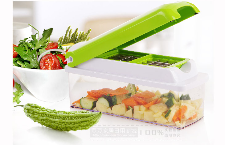 廠傢直銷PP料 Nicer Dicer 多功能切菜器廚房用品12件套 外貿工廠,批發,進口,代購