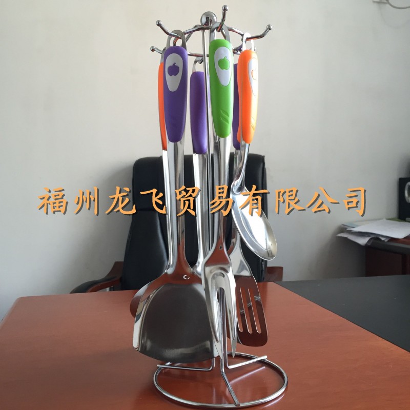 不銹鋼 廚具七件套 鏟子鍋鏟湯勺廚具套裝烹廚房贈品套裝工廠,批發,進口,代購