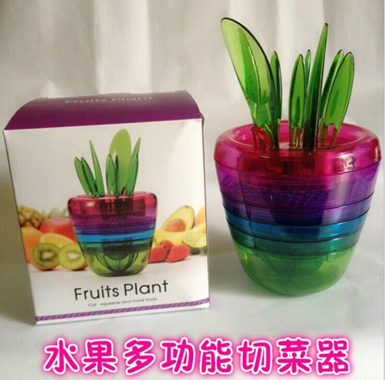 Fruits Plant 廚房花盆創意小工具 10件套多功能水果切菜器榨汁器工廠,批發,進口,代購