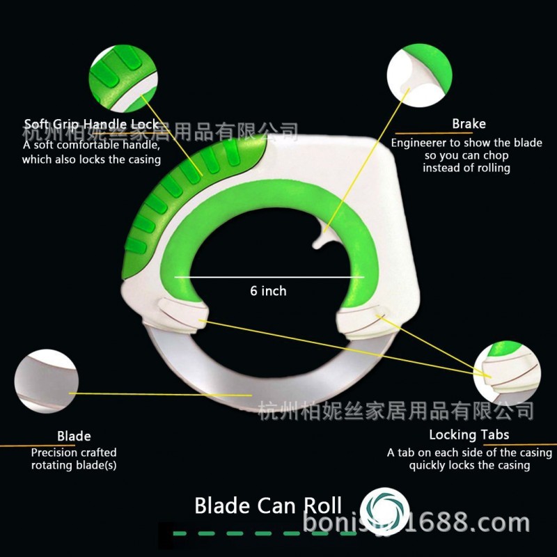 bolo rolling knife環形切菜刀 創意圓形菜刀 傢用多功能切菜神器批發・進口・工廠・代買・代購