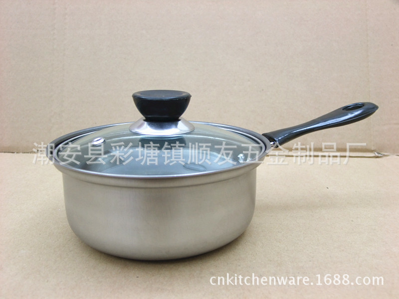 奶鍋16cm  不銹鋼湯鍋單柄弧形（特價贈品鍋）9.9元店工廠,批發,進口,代購