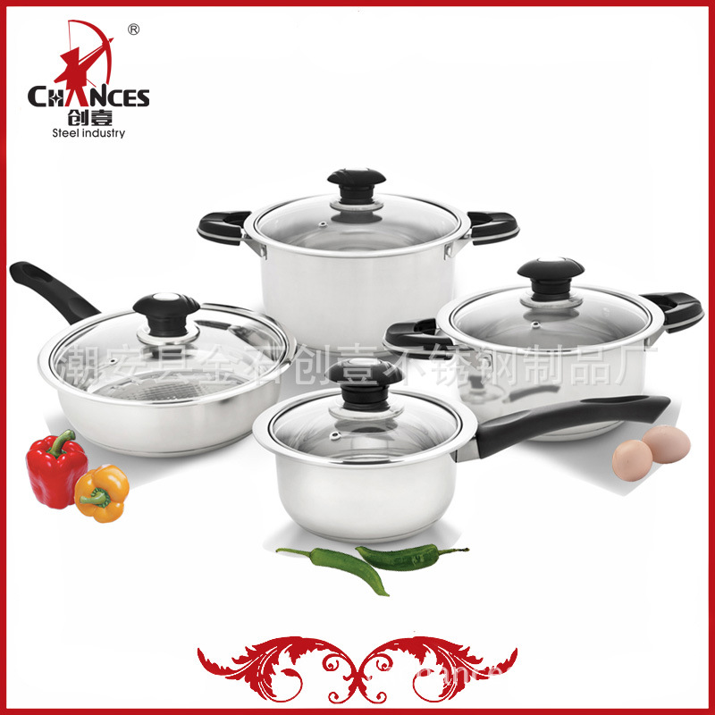 【出口定製】歐式8件裝套鍋 電木柄套鍋 COOKWARE SET工廠,批發,進口,代購