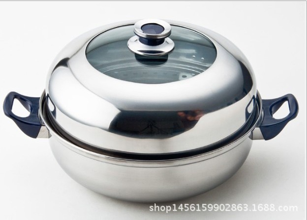 不銹鋼蒸煮湯鍋湯蒸鍋、蒸湯套裝鍋具、湯蒸二用鍋批發・進口・工廠・代買・代購