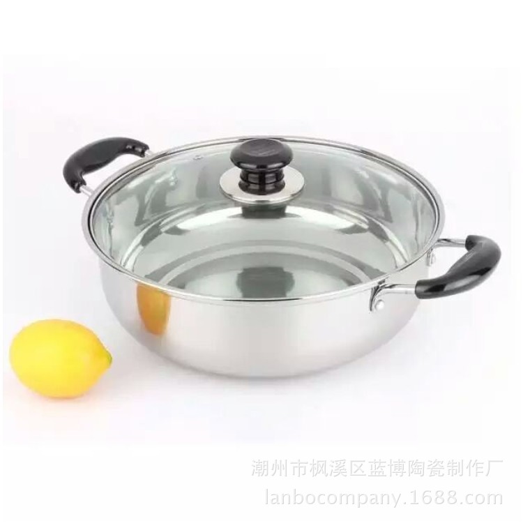 不銹鋼贈品湯鍋火鍋禮品彩盒套裝鍋組05足厚帶磁 工廠批發工廠,批發,進口,代購