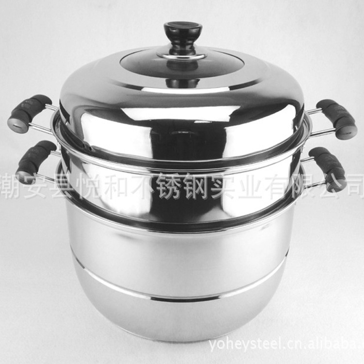 無磁特厚高檔不銹鋼復底二層組合蓋多用蒸鍋 24CM-36CM工廠,批發,進口,代購