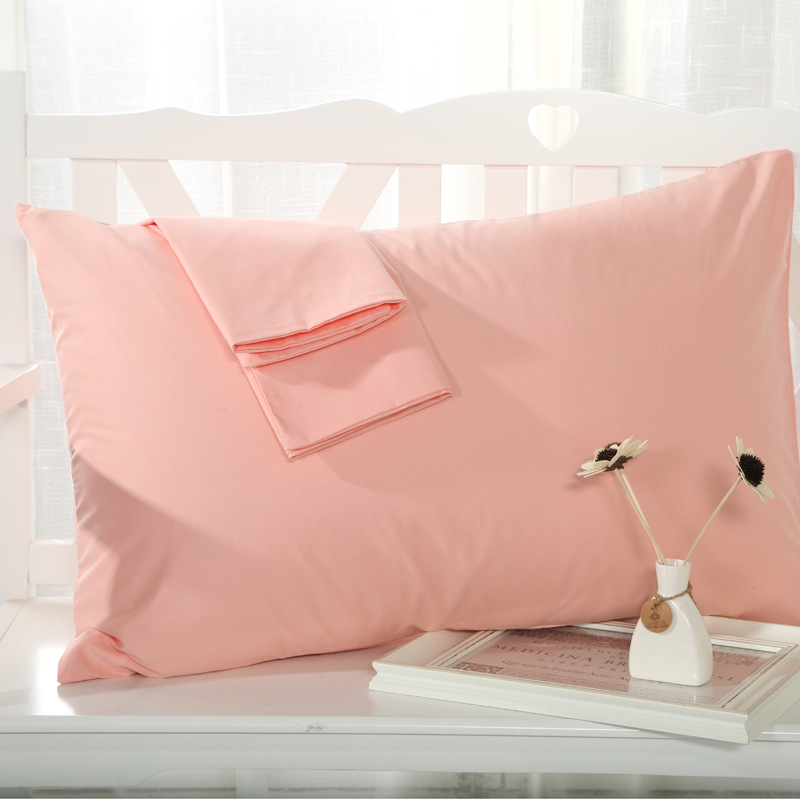 純棉全棉純色單色粉紅紫灰色加厚單人枕頭套 枕套 枕芯套48x74cm批發・進口・工廠・代買・代購
