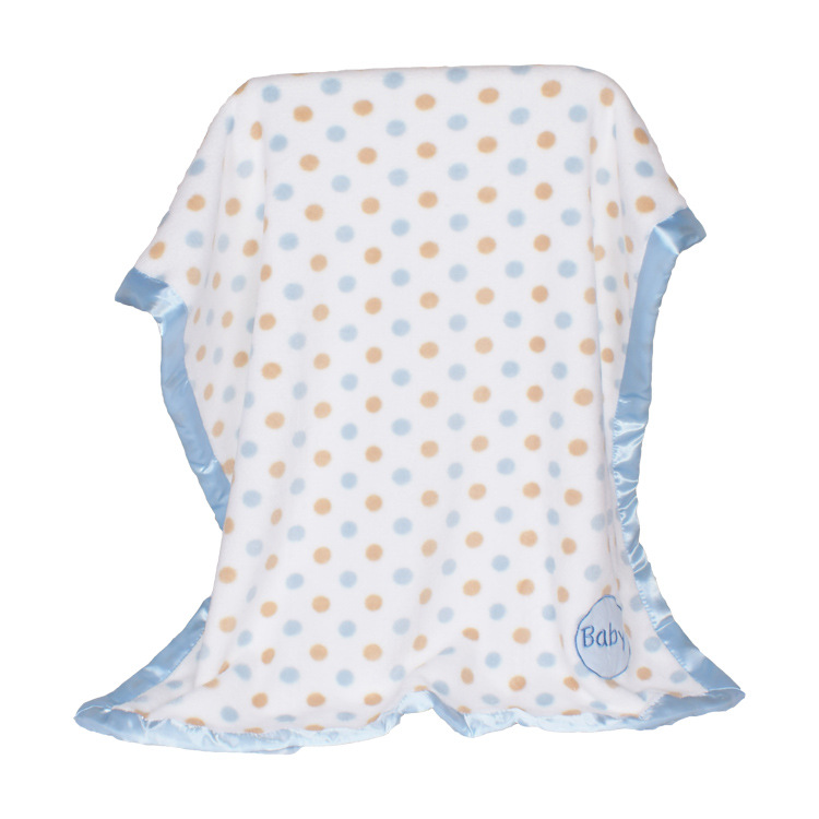超柔雙麵珊瑚絨點點嬰兒毯 寶寶蓋毯、墊毯 夏日薄款空調毯 園被批發・進口・工廠・代買・代購
