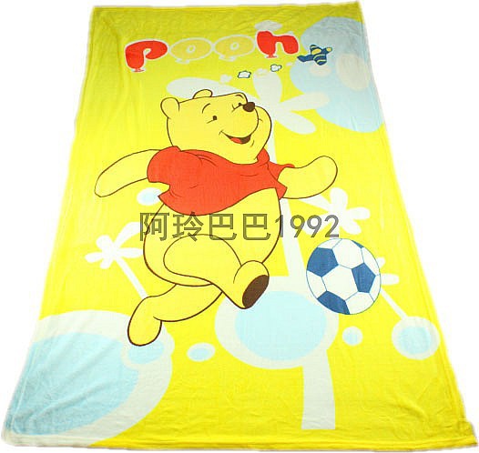 迪士尼維尼小熊winnie the pooh舒適珊瑚絨卡通毛毯1*1.4米工廠,批發,進口,代購