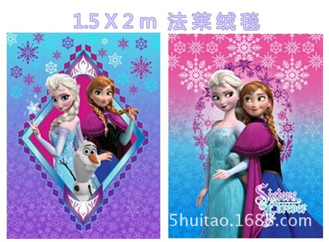 冰雪奇緣毛毯 冰雪公主 elsa anna法萊絨卡通毛毯 1.5*2米工廠,批發,進口,代購