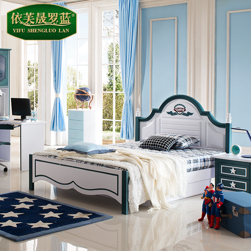 廠傢直銷爆款 簡約兒童床臥室傢具青少年1.2 1.5米單人床 儲物批發・進口・工廠・代買・代購