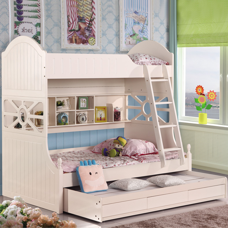 佰林楒 韓式兒童床1.2米上下 高低床 子母床 雙層床 田園白色批發・進口・工廠・代買・代購