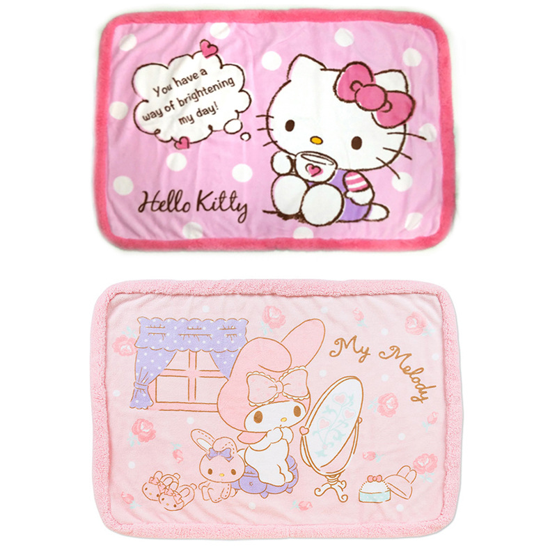 日本進口正品hello kitty 美樂蒂柔軟暖綿綿加厚膝蓋毯子工廠,批發,進口,代購