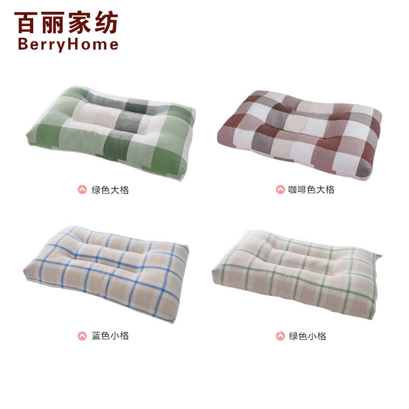 日式良品純棉枕頭 枕芯加厚素色條紋保健枕 單雙人五星級保健枕批發・進口・工廠・代買・代購