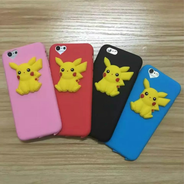 Pokemon寵物小精靈皮卡丘iphone 6S plus 手機殼 蘋果5se矽膠軟殼工廠,批發,進口,代購