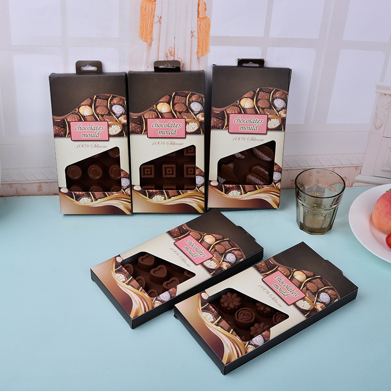 批發巧克力矽膠模 DIY烘焙蛋糕模 帶彩盒 混款款式多多 廠傢直銷批發・進口・工廠・代買・代購