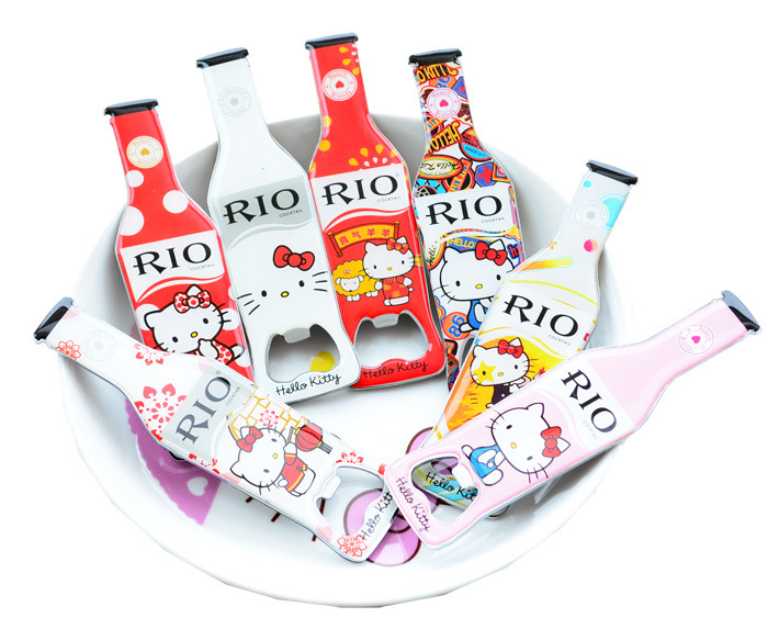 超萌Hello kitty開瓶器 RIO啤酒開蓋器 可愛卡通瓶起子 冰箱貼工廠,批發,進口,代購