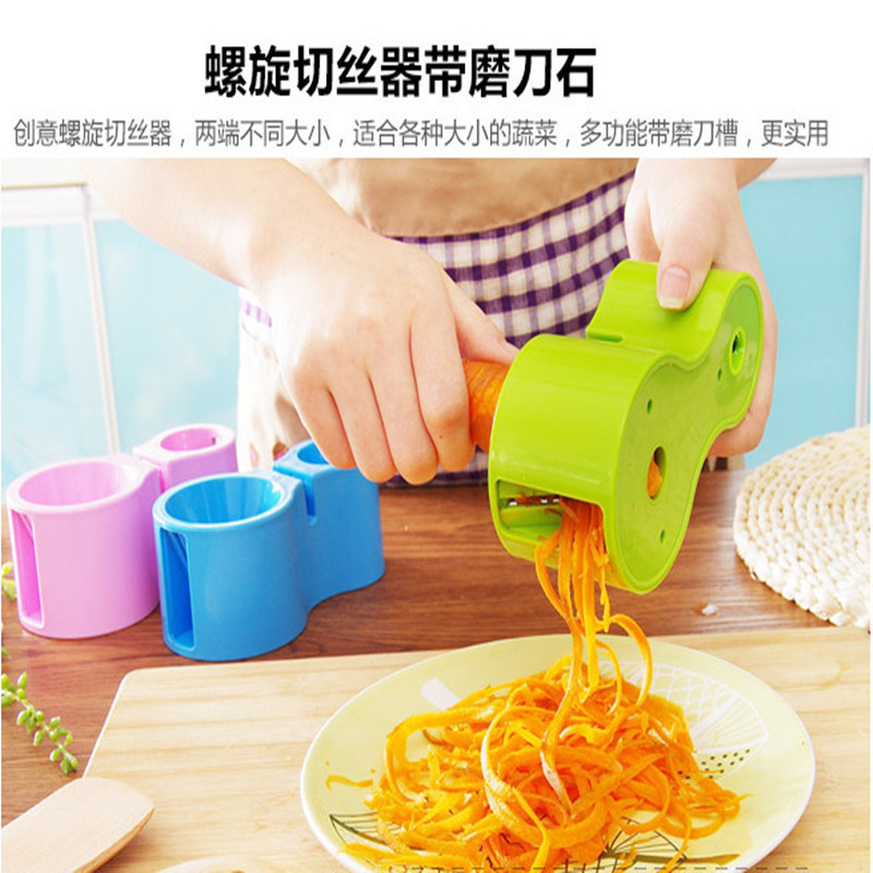 TV產品多功能 spiral cutter sharpener螺旋形雙頭刨絲器加磨刀器批發・進口・工廠・代買・代購