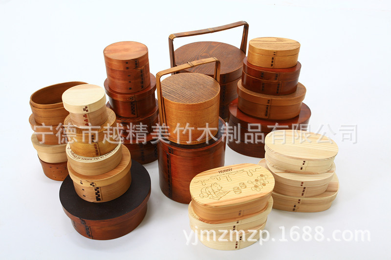 日式創意木飯盒 分格便當盒 學生餐盒飯盒 木質便當盒批發・進口・工廠・代買・代購