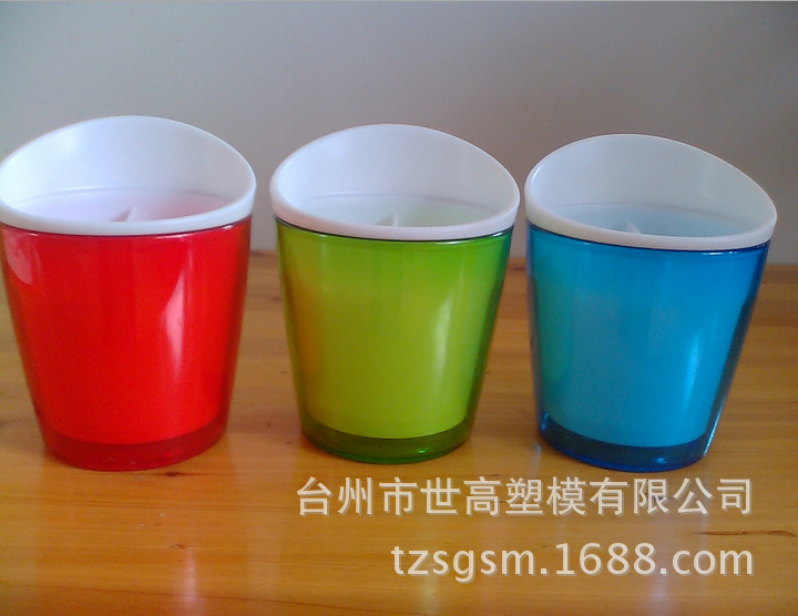 創意多功能塑料雙層筷桶  圓形三格可拆洗筷子筒工廠,批發,進口,代購