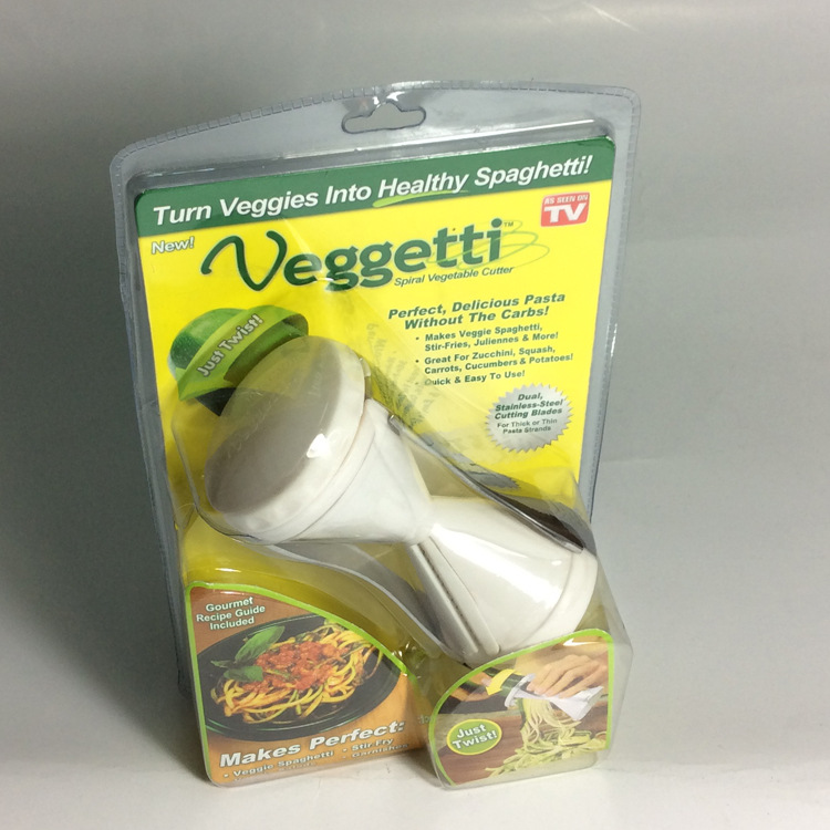 TV熱銷新品veggetti 螺旋漏鬥切絲器沙漏切菜刨絲削絲器廚工廠,批發,進口,代購