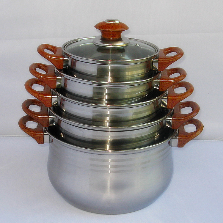 湯鍋 不銹鋼套鍋 6 10件套 熱銷非洲鍋 潮州高檔加厚鼓型湯煲工廠,批發,進口,代購