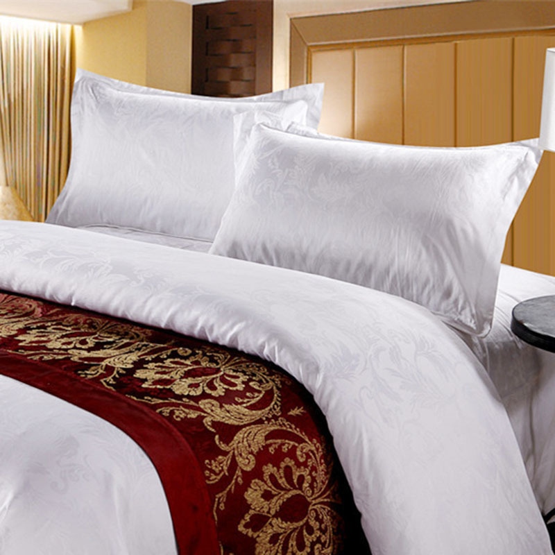純棉枕套 酒店旅館賓館床上用品白色貢緞提花單人枕套 專業定做批發・進口・工廠・代買・代購