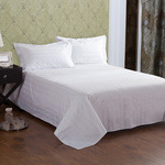 賓館酒店 床單被單 全棉3公分緞條白色 床上用品工廠,批發,進口,代購