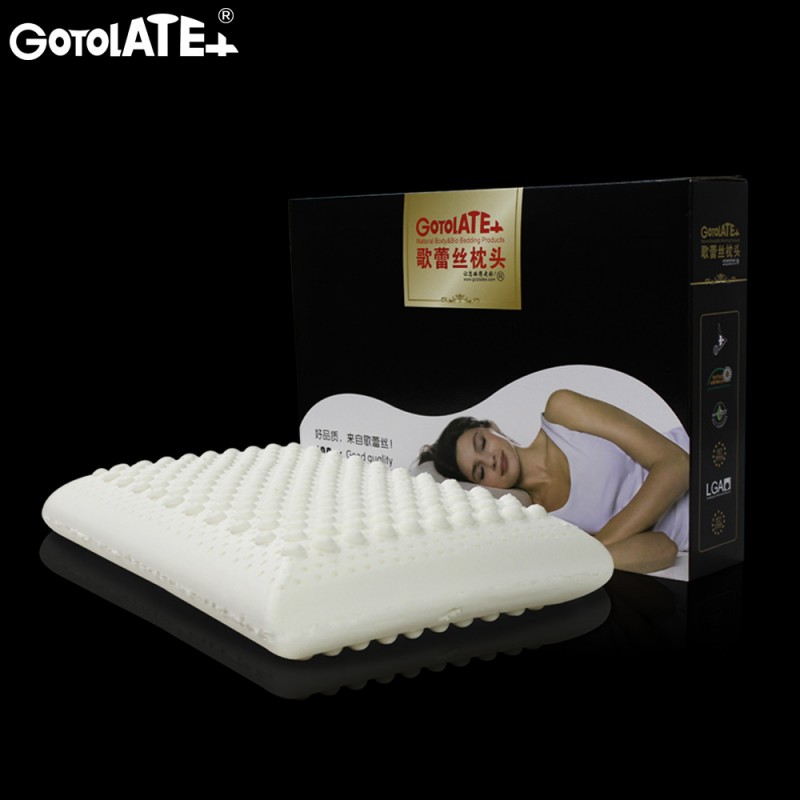 Gotolatex/歌蕾絲包裹天然乳膠枕頭 顆粒按摩枕頭 貼身保健枕頭批發・進口・工廠・代買・代購