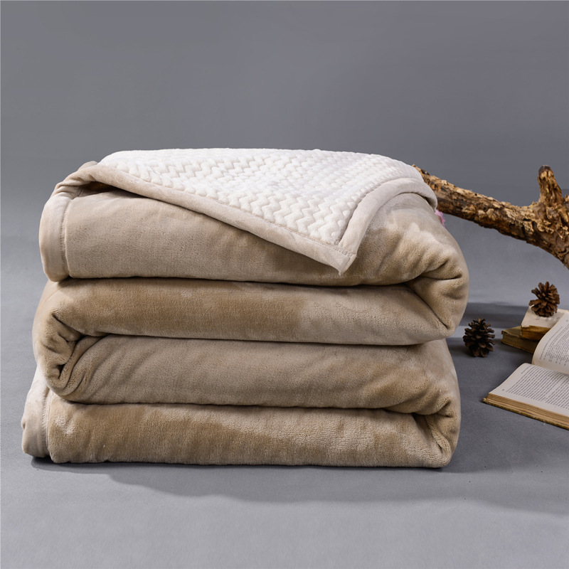 2016冬季新品雙層加厚保暖法蘭絨羊羔絨毯純色毛毯蓋毯不掉毛批發・進口・工廠・代買・代購