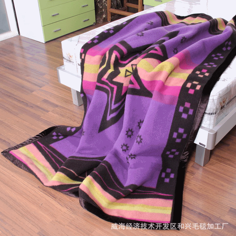 新款柔軟保暖提花空調童毯毛毯 進口新西蘭羊毛 批發定做批發・進口・工廠・代買・代購