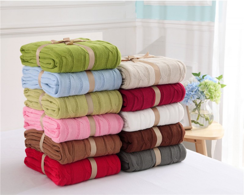 全棉針織毯 毛線毯子 空調被沙發蓋毯 嬰兒棉線毯 瑞吉娜良品批發・進口・工廠・代買・代購