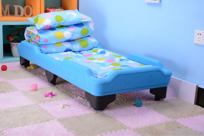 寶樂品牌新款幼兒園專用床 兒童塑料條板床 單層床 可定製批發・進口・工廠・代買・代購