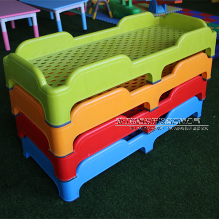 塑料六腳加厚床幼兒園兒童床 寶寶午休床 塑料註塑一體床批發・進口・工廠・代買・代購