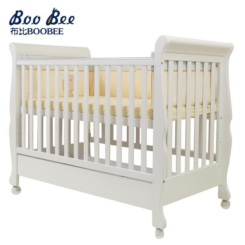 直銷寶寶床bb床遊戲童床兒童床 佈比嬰兒床白色歐式實木環保漆特工廠,批發,進口,代購