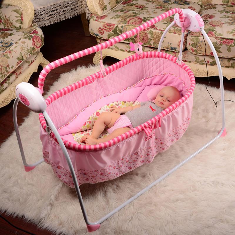 直銷嬰兒床搖床歐式簡易可折疊電動搖床BB帶蚊帳寶寶兒童床兒特工廠,批發,進口,代購