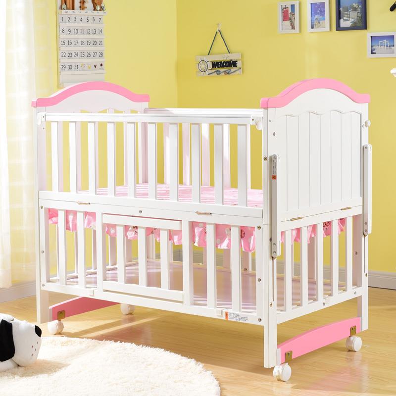 直銷兒童床bb歐式嬰兒床白色實木環保多功能新生兒寶寶童床BB床特工廠,批發,進口,代購