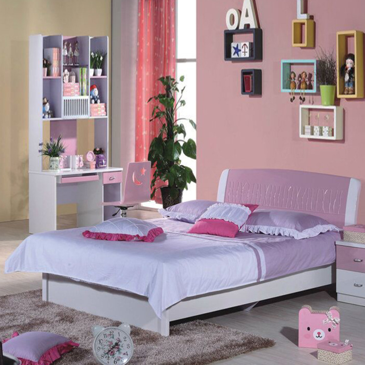 供應批發兒童臥室傢具 現代版式兒童床 簡約粉色1.2米單人兒童床工廠,批發,進口,代購