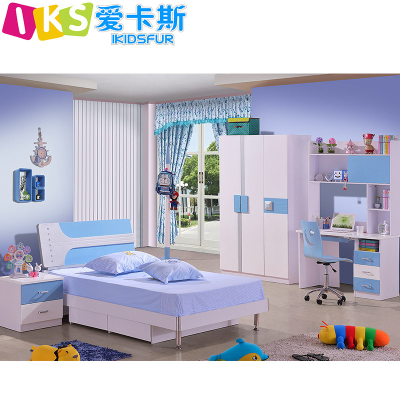愛卡斯兒童傢具簡約現代環保套房1.2米1.5米男孩女孩臥室床工廠,批發,進口,代購